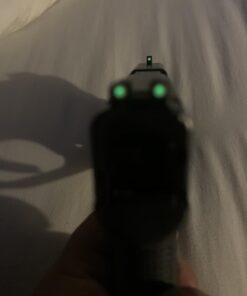 TRUGLO Tritium Handgun Sight | High-Visible Front & Rear Night Sights with Daylight White Dots & Low-Light Tritium Dots, Compatible with Glock Handguns Glock 42, 43 26 61rmekts2aL