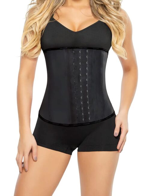 Ann Chery 2021 Corset Waist Trainer for Women - Colombian Waist Cincher - 3 Hook Latex Body Shaper Medium Black