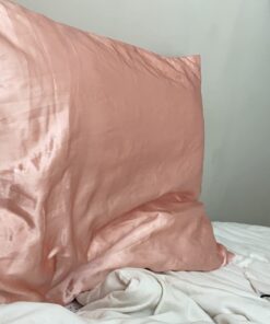 BEDELITE Satin Silk Pillowcase for Hair and Skin, Coral Pillow Cases Standard Size Set of 2 Pack, Super Soft Pillow Case with Envelope Closure (20x26 Inches) Standard (20" x 26") 28 61rogi cRpL