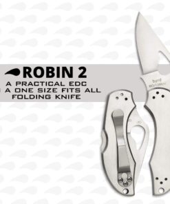 Alternative view of Spyderco Byrd Robin 2 Knife with 2.40" Steel Blade and Durable Stainless Steel Handle - PlainEdge - BY10P2