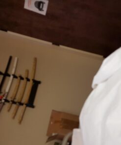 MASTER USA SW-68LWH Samurai Sword with Black/White/Red Cord-Wrapped Handle, White Wood Scabbard, 40-Inch Overall 11 61rsjSnVU4L