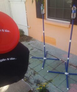 Giggle N Go Yard Games for Adults and Kids - Outdoor Polish Horseshoes Game Set for Backyard and Lawn with Frisbee, Bottle Stands, Poles and Storage Bag 28 61rspwVfOCL