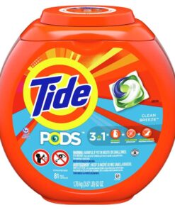 Tide PODS Laundry Detergent Soap PODS, High Efficiency (HE), Clean Breeze, 81 count 21 61rvM8gUH0L