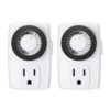 BN-LINK BND-60/U47 Indoor Mini 24-Hour Mechanical Outlet Timer, 3-Prong, 2-Pack White 3 61rwjVhlbJL
