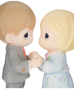 Precious Moments, Our Love Still Sparkles In Your Eyes, 25th Anniversary, Bisque Porcelain Figurine, 115911, Silver, Medium 11 61rxcLOPWsL