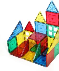 Shapemags 60 Piece Set Magnet Building Tiles Magnetic Blocks - Starter Building Kit, Award Winning STEM Educational 3D Construction Blocks Set 60pcs 23 61rxmcsYxfL