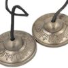 3” Tingsha Bell Cymbals Set - Om Nama Shivay Embossed Tibetan Chimes - Great for Yoga, Meditation, Spiritual, Mindfulness or Relaxation - Handmade in Nepal 4 61rymJT1PBL