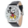 Disney Mickey Mouse Adult Vintage Articulating Hands Analog Quartz Watch Silver, Silver, Black 16 61s 31hH2QL