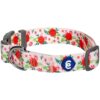 Blueberry Pet Essentials Spring Scent Inspired Garden Floral Adjustable Dog Collar in Baby Pink, Large, Neck 18"-26" Garden Floral - Baby Pink