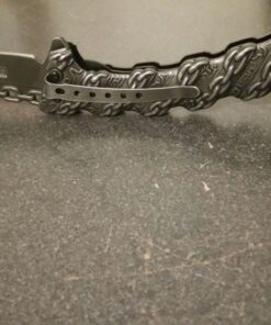 TAC FORCE Spring Assisted Folding Pocket Knife –Stonewashed Finish Stainless Steel Blade and Handle with Sculpted Chain Link Design, Includes Pocket Clip, Tactical, EDC, Rescue - TF-859 34 61s hXNgJJL