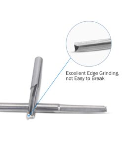 HQMaster Router Bits Straight End Mill Milling Cutter Endmill 2 Flutes CNC Cutting Carbide Tungsten Steel Straight Slot Bit, Pack of 10 (3.175 x 17 x 38.5mm) 3.175 x 17 x 38.5mm 13 61s1AxSkO8L