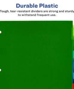 Avery Plastic 8-Tab Binder Dividers, Insertable Multicolor Big Tabs, 1 Set (11901) 15 61s1pXxA3L