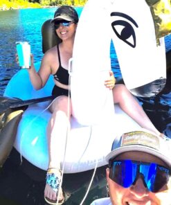 Jasonwell Giant Inflatable Pool Float - Golden Swan Pegasus Pool Floatie Summer Beach Swimming Outdoor Pool Party Lounge Raft Decorations Toys for Adults & Kids 28 61s4g NwML