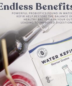 Cultures for Health Water Kefir Grains | DIY Fermented Probiotic Drink Powder for Stronger Gut Health | Heirloom Starter Makes Limitless Supply | Non-GMO Dairy Free Vegan Sparkling Water with Enzymes 0.19 Ounce (Pack of 1) 32 61s4r36isML