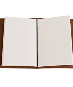 Alternative view of Pocket Travelers Notebook, Refillable Leather Travel Journal for Men & Women, Notebook Cover for Field Notes, Moleskine Small 3.5 x 5.5 Inches, Brown