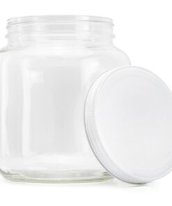 Cornucopia Brands 64oz Clear Wide-mouth Glass Jar, BPA free Food Grade w/Metal Lid (Half Gallon); 2 Quart Jar to Make Greek Yogurt/Kefir or Pickles 1 26 61s6TjGQtZL
