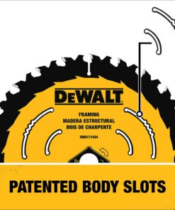 DEWALT Circular Saw Blade, 7 1/4 Inch, 60 Tooth, Wood Cutting (DWA171460) New 9 61s7GWcblL