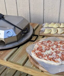 Onlyfire Stainless Steel Pizza Oven Kit for 22 Inch Charcoal Kettle Grilll - Outdoor Grill Top Pizza Oven Kit, Pizza Maker Tool Set Including Pizza Chamber, Pizza Stone, Pizza Peel and Thermometer 42 61sBBXGuIL