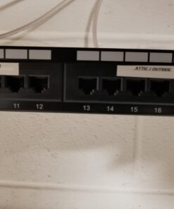 TRENDnet 24-Port Cat5-5e RJ-45 UTP Unshielded Patch Panel, Wallmount or Rackmount, 100Mhz, Color-Coded Labeling, Cat5,Cat5e,Cat4,Cat3 Compatible, 1U Rackmount, Black, TC-P24C5E 35 61sBcHtZL