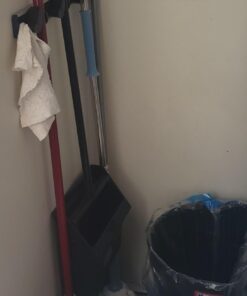 Carlisle FoodService Products Duo-Pan Upright Dust Pan with Serrated Yoke for Home, Restaurants, Kitchen, Lobby, And Office, Plastic, 30 Inches, Black 30 Inches (Pack of 1) 38 61sDSjYKknL