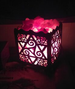 CRYSTAL DECOR Himalayan Pink Salt Lamp Basket & Dimmer Cord Bulb Star 34 61sE1uknrnL