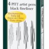 Faber-Castell Pitt Artist Pen 167115 India Ink Pens Pack of 4 M F S XS Black 1 8 61sEDYNZt5L