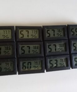Pgzsy 12 Pack Mini Small Digital Electronic Temperature Humidity Meters Gauge Indoor Thermometer Hygrometer LCD Display Fahrenheit (℉) for Humidors, Greenhouse, Garden, Cellar3 30 61sF7ep2C6L