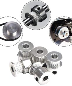 Houkr 6PCS Aluminum 20Teeth GT2 Timing Belt Pulley 5mm Bore 6mm Width, Synchronous Wheel for 3D Printer Width 6mm Timing Belt and M4 Wrench, for RepRap 3D Printer Prusa I3 20 Teeth 5mm bore 9 61sFqPMMeL