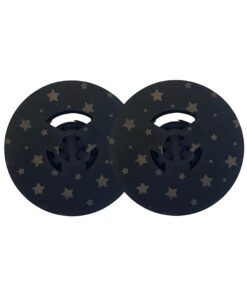 1/2 Inch FJA Universal Typewriter Ribbon - Custom Laser Engraved Twin Spool Typewriter Ribbon (Solid Black Ink) (Stars)