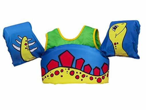 Body Glove Paddle Pals Life Jacket - The Safest Patented U.S. Coast Guard Approved Kids Swim Vest 33-55 LBS Dinosaur One Size 33-55