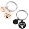 Top Plaza Set of 2 You're My Person Pinky Promise Antique Silver Alloy Key Chain Key Ring Valentines Christmas Gift W/box Rose Gold + Black 6 61sJvDBYYEL