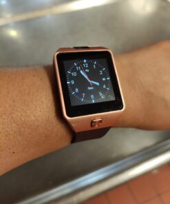 Padgene Bluetooth Smartwatch,Touchscreen Wrist Smart Phone Watch Sports Fitness Tracker with SIM SD Card Slot Camera Pedometer Compatible with Android Smartphone for Kids Men Women Gold 31 61sJzYWrn6L