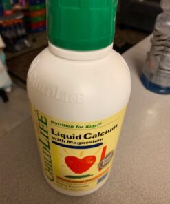 CHILDLIFE ESSENTIALS Liquid Calcium Magnesium Supplement - Healthy Bone Growth for Children, Zinc, & Vitamin D3, All-Natural, Gluten Free & Non-GMO - Natural Orange Flavor, 16 Oz Bottle (Pack of 2) 16 Fl Oz (Pack of 2) 21 61sLF4jo9HL