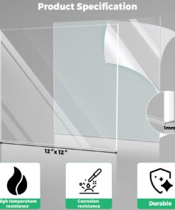 Plexiglass Sheets Clear Acrylic Sheets - 6 Pieces of CreGear 12" x 12" 0.04" Thick Transparent Plexi Glass, for Craft, Photo Frame, Signs, DIY Display Projects - Cut to Size with Laser or Saw Tools 12x12x0.04" 23 61sLv1Wxw3L