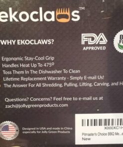 Jolly Green Products Ekoclaws Meat Claws, Professional Meat Shredder Claws for Shredding Meat, BBQ Accessories to Shred, Bear Claws for Shredding Meat, Pull, Lift & Carve Food 31 61sMTYgQFRL 2