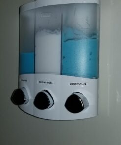 Better Living Products, White 76354 Euro Series TRIO 3-Chamber Soap and Shower Dispenser 31 61sNDBo4kxL