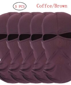 2019 5pcs 1 Package Balaclava 1-Pack Face Mask Motorcycle Helmets Liner Ski Gear Neck Gaiter Ski Mask Accessories by CxYuan two hole Coffce/Brown-1 4 61sODdsRKfL