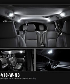 SIR IUS LED N3 6418 LED bulbs Pure white Super Bright LED Festoon 300 Lumens 3030 Chipset for Car Truck Interiors Dome Map Door Courtesy License Plate Lights 1.50” 36MM Festoon Pack of 6 Bulbs 32 61sQEzL4rGL