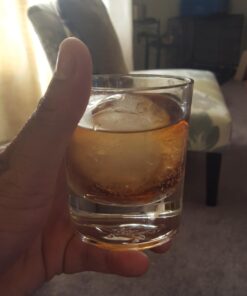 Silicone Ice Molds Set of 2 - Circle Ice Cube Molds for Large Round Ice Balls - Ideal Sphere Shaped Big Ice Balls for Whiskey, Bourbon, Scotch, and Other Drinks - Includes Extra Cocktail Recipes 27 61sQQYSBjL