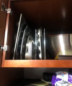 Rev-A-Shelf U-Shaped Wire Tray Divider Bakeware Cookie Sheet Organizer for Wall or Base Kitchen Cabinets for Face Opening of 3.25" Chrome, 596-10CR-52 1 Pack 38 61sQa j1g0L