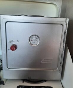 Coleman Portable Camping Oven with Thermometer & Adjustable 10 Sq. In. Rack, Designed to Sit on Top of Camp Stoves or Fire 59 61sRSabWaL