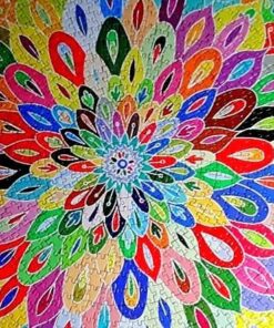 Bgraamiens Puzzle-Blooming Color-1000 Pieces Gradient Puzzle Color Challenge Blue Board Round Jigsaw Puzzles 40 61sYcDKAUpL