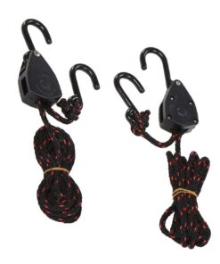 Acronde 4PCS 1/8" 6Ft Adjustable Heavy Duty Rope Hanger Ratchet Kayak and Canoe Bow and Stern Tie Downs Straps (6) 6.0 Feet 6 61sZD5MgcCL