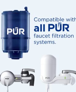 PUR PLUS Faucet Mount Replacement Filter 3-Pack, Genuine PUR Filter, 3-in-1 Powerful, Natural Mineral Filtration, Lead Removal, 9-Month Value, Blue (RF99993) Count of 3 Water Filters 23 61sdhy8OGiL