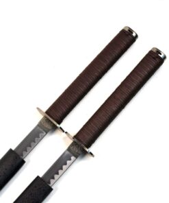 Ace Martial Arts Supply Leonardo Dual Ninja Swords with Back Carrying Scabbard 37 61sfZxAUThL