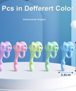 YZEASYPINK 6PCS Pencil Grips for Kids Handwriting 5 Fingers Toddlers Pencil Grip Pencil Holder for preschooler 2-4 Years learning to Write for Children's Training Pen Holding Posture Correction Tools 10 61sfqRethPL