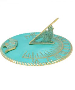Renovators Supply Manufacturing Sundial 10 in. Turquoise Brass Vintage Sundial for Yard Decorations Outdoor Garden Art Sundials for The Garden 14 61sgKxRgK0S