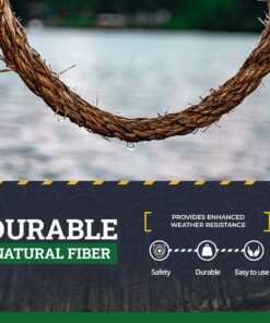 SGT KNOTS Twisted Manila Rope - Natural 3 Strand Fiber Hemp Rope for Indoor and Outdoor Use | Multipurpose Manila Rope for Crafts, DIY Projects, Home Decorating, Climbing | 1/4 in x 10ft 18 61sgSAIKQ1L