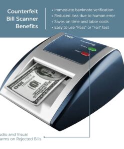 AccuBANKER D450 Counterfeit Money Checker Machine, Magnetic, Infrared, Watermark and Micro-Printing Detection in Less Than 1 Second with Audible and Visual Alert for Suspicious Bill 15 61sgTfkhsOL