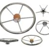 Pactrade Marine 13 1/2" Destroyer SS 304 Steering Wheel 5 Spoke Teak Wood Cap 5 61shzLwT8L